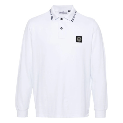 Klassieke Polo Shirt Stone Island , White , Heren