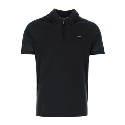 Klassieke Polo Shirt voor Mannen Paul & Shark , Black , Heren