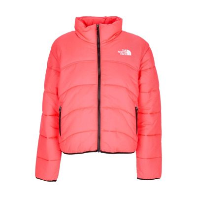 Koraalrode Gewatteerde Jas The North Face , Red , Dames