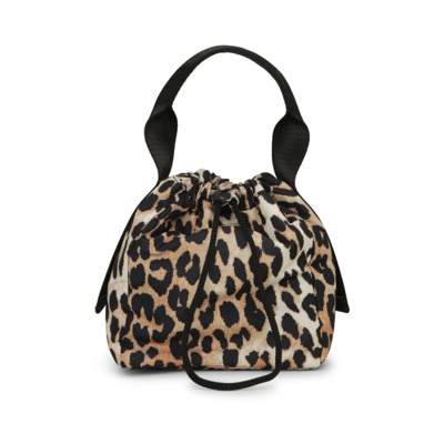 Leopard Tech Pouch Print Tas Ganni , Multicolor , Dames