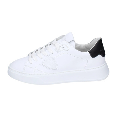 Leren Heren Sneakers Stijlvolle Schoenen Philippe Model , White , Heren