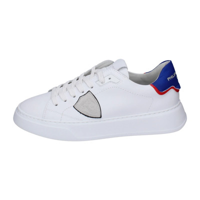 Leren Heren Sneakers Stijlvolle Schoenen Philippe Model , White , Heren