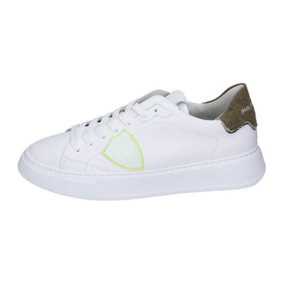 Leren Heren Sneakers Stijlvolle Schoenen Philippe Model , White , Heren