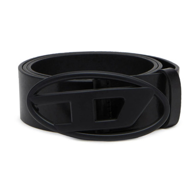 Leren Riem met tonale gesp Diesel , Black , Unisex