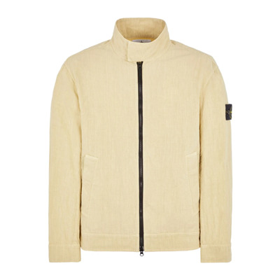 Lino Nylon Tela-TC Blouson Jack Stone Island , Beige , Heren