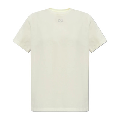 Logo T-shirt Ganni , White , Dames