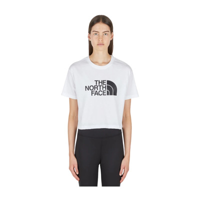 Logo-print bijgesneden T-shirt The North Face , White , Dames