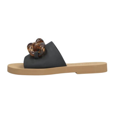 Luxe Zwarte Slippers Mahe See by Chloé , Black , Dames