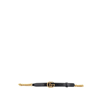 Marmont Leren Riem Gucci , Black , Dames