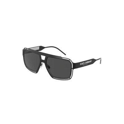 Matte Black Zonnebril Dolce & Gabbana , Black , Unisex