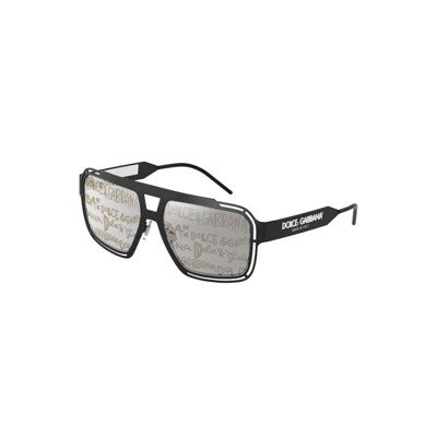 Matte Black Zonnebril Dolce & Gabbana , Black , Unisex