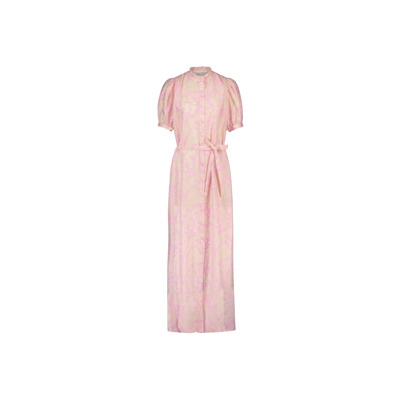 Maxi Jurk met Gerimpelde Kraag Fabienne Chapot , Pink , Dames