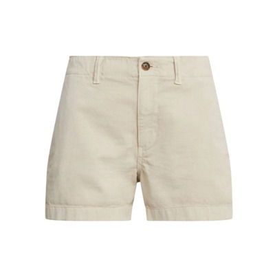 Natuurlijke Tan Katoenen Chino Shorts Polo Ralph Lauren , Beige , Dames