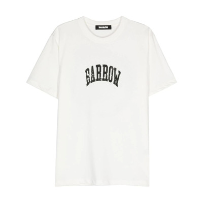 Off White Jersey T-Shirt Barrow , White , Heren