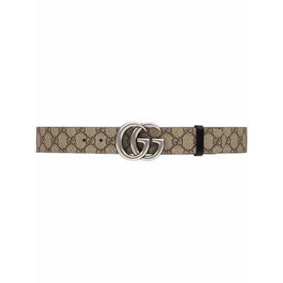 Omkeerbare GG Marmont Riem Gucci , Beige , Heren