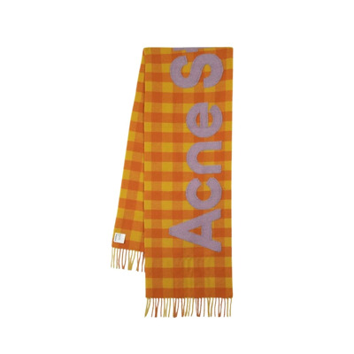 Oranje Veda Sjaal - Stijlvol en Levendig Acne Studios , Orange , Dames