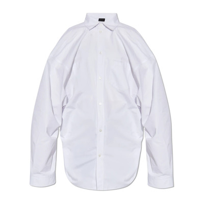 Oversized shirt met zak Balenciaga , White , Dames