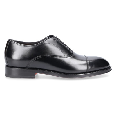 Oxford01 Kalfsleren Zakelijke Schoenen Santoni , Black , Heren