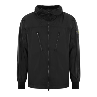 Packable Jacket Stone Island , Black , Heren