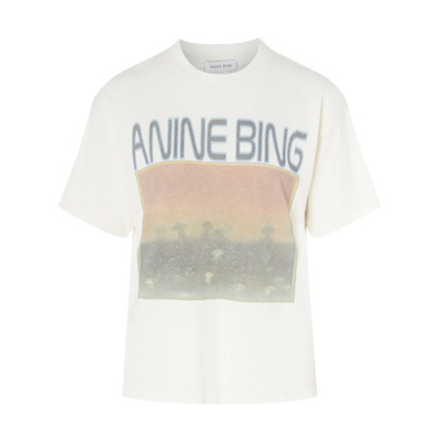 Paddestoelen Off White T-shirt Anine Bing , White , Dames