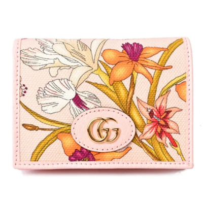 Pre-owned Canvas wallets Gucci Vintage , Pink , Dames