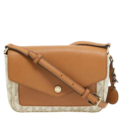 Pre-owned Coated canvas shoulder-bags Michael Kors Pre-owned , Beige , Dames