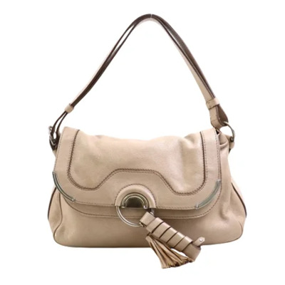 Pre-owned Leather celine-bags Celine Vintage , Beige , Dames