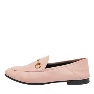 Pre-owned Leather flats Gucci Vintage , Pink , Dames