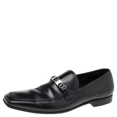 Pre-owned Leather flats Prada Vintage , Black , Dames