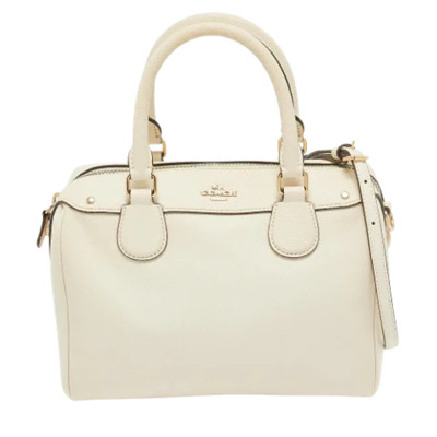 Pre-owned Leather handbags Coach Pre-owned , Beige , Dames