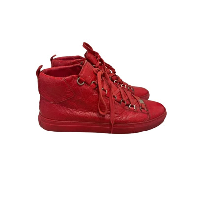 Pre-owned Leather sneakers Balenciaga Vintage , Red , Dames