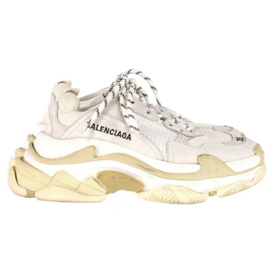 Pre-owned Polyester sneakers Balenciaga Vintage , Beige , Dames