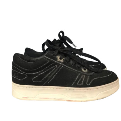 Pre-owned Suede sneakers Jimmy Choo Pre-owned , Black , Dames