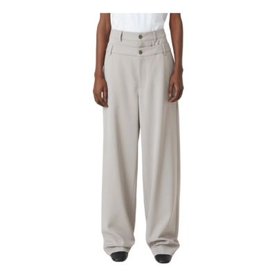 Randers Twill Broek Closed , Beige , Dames