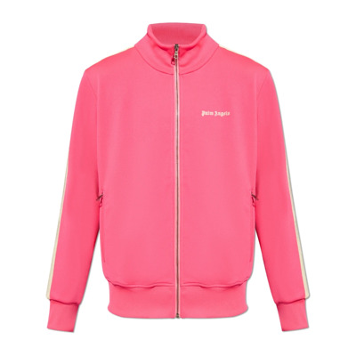 Ritssluiting hoodie Palm Angels , Pink , Heren