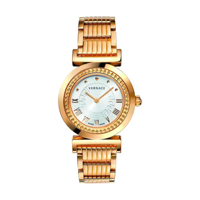 Roségoud Analoge Modieuze Horloge Versace , Yellow , Dames