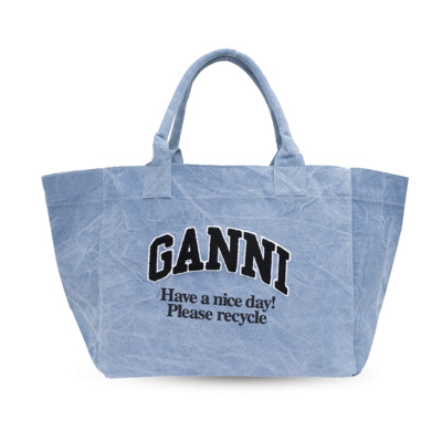 'Shopper' type tas Ganni , Blue , Dames