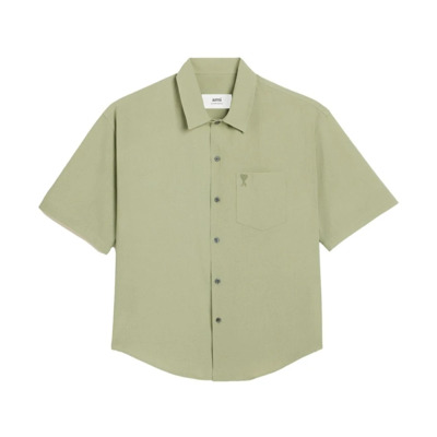 Short Sleeve Shirts Ami Paris , Green , Heren