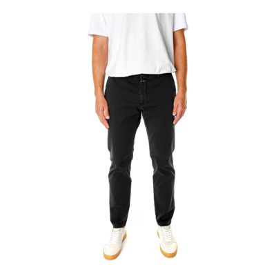 Slim Fit Chino Broek Closed , Black , Heren