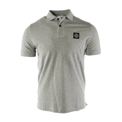 Slim Fit Polo in Grijs Stone Island , Gray , Heren