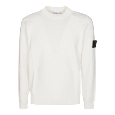 Stijlvolle Crew Neck Sweater Stone Island , White , Heren