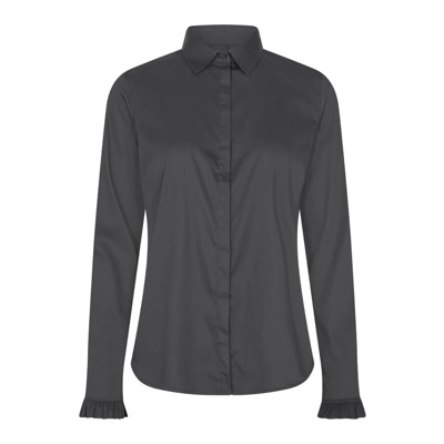 Stijlvolle Feminine Blouse met Gerimpelde Details MOS Mosh , Black , Dames