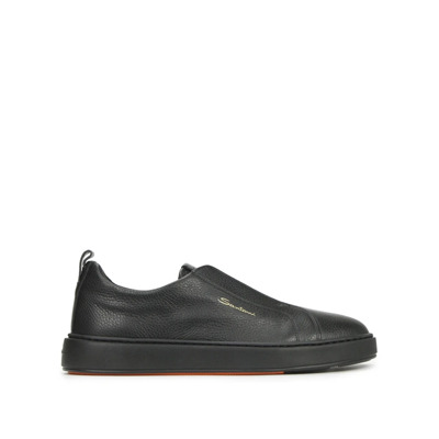 Stijlvolle Sneakers voor Mannen Santoni , Black , Heren