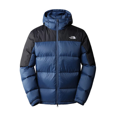 Stijlvolle en warme heren donsjas in Shady Blue/Black The North Face , Blue , Heren