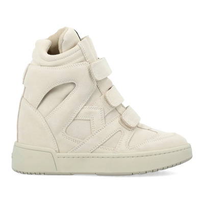 Stijlvolle hoge sneakers met verborgen sleehak Isabel Marant , Beige , Dames