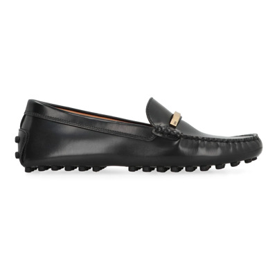 Studded Leren Loafers Tod's , Black , Dames