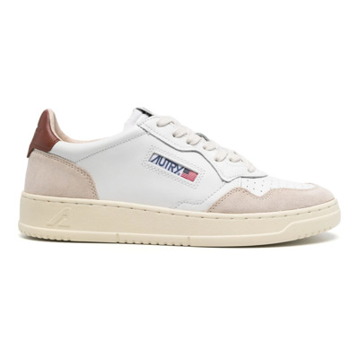 Suede Medalist Platte Schoenen Autry , White , Heren