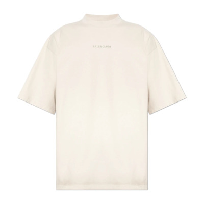 T-shirt met logo Balenciaga , Gray , Heren