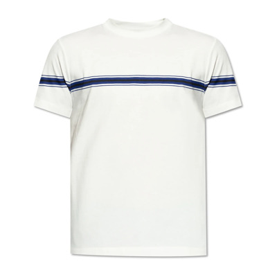 T-shirt met logo Burberry , White , Heren