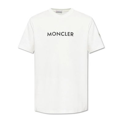 T-shirt met logo Moncler , Beige , Heren